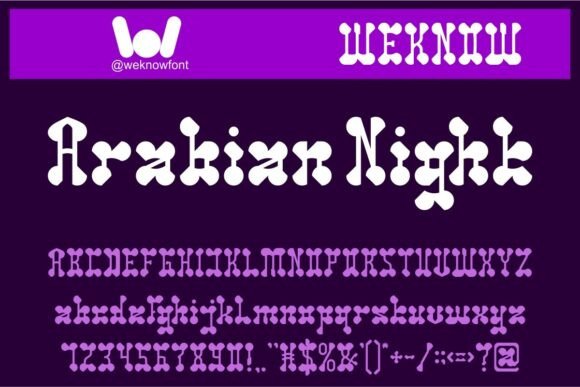 Arabian Night Display Font for Handmade Creators