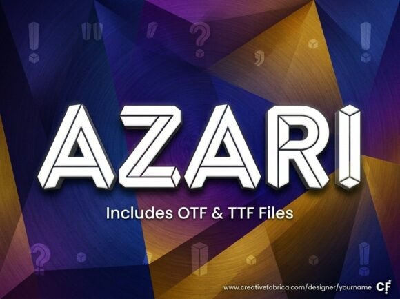 Azari Display Font for Handmade Creators
