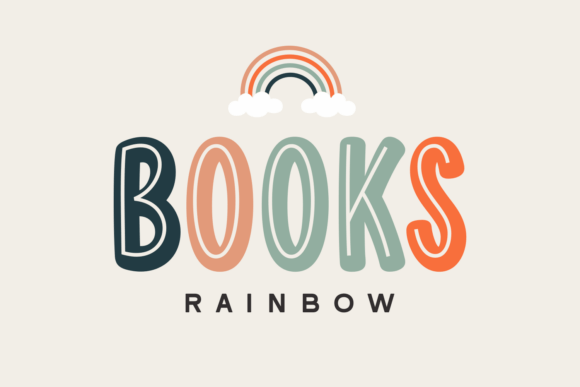 Books Rainbow Font: A Vibrant Display Typeface for Editorial Design