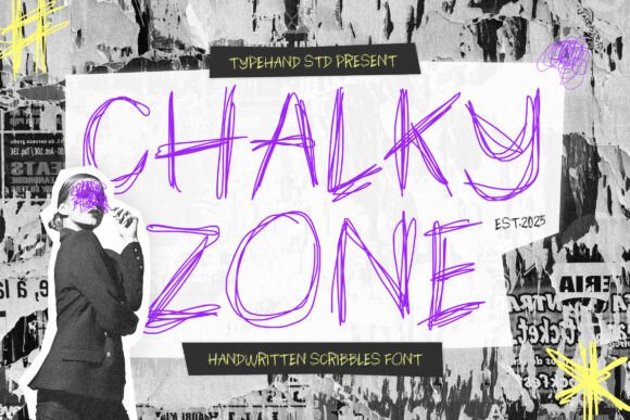 Chalky Zone: A Handwritten Display Font with Editorial Grit