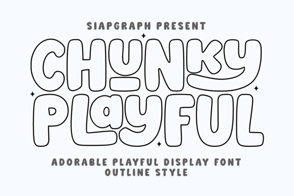 Chunky Playful Outline: A Delightful Display Font for Digital Brands