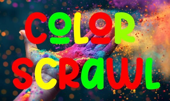 Color Scrawl: A Joyful Display Font for Small Business Branding