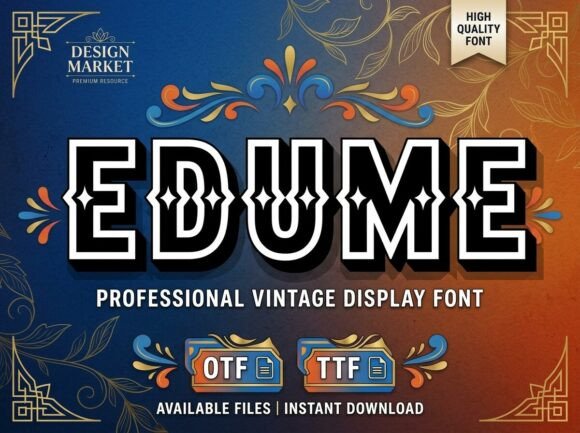Edume: A Bold Display Font for Scroll-Stopping Marketing