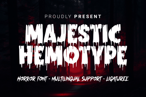 Majestic Hemotype: A Bold Horror Display Font for Crafters