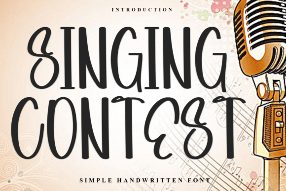 Singing Contest Font: A Display Typeface That Sings on Screen